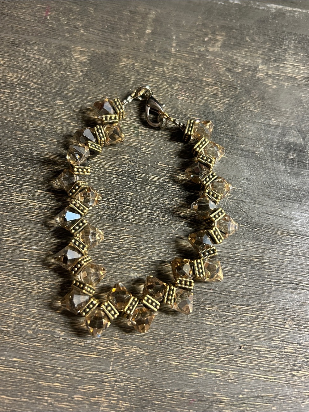 Gold-Tone AB Crystal‎ Bracelet - Women Jewelry